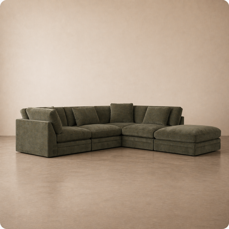 Pacific L Shape + Ottoman (5pc)
