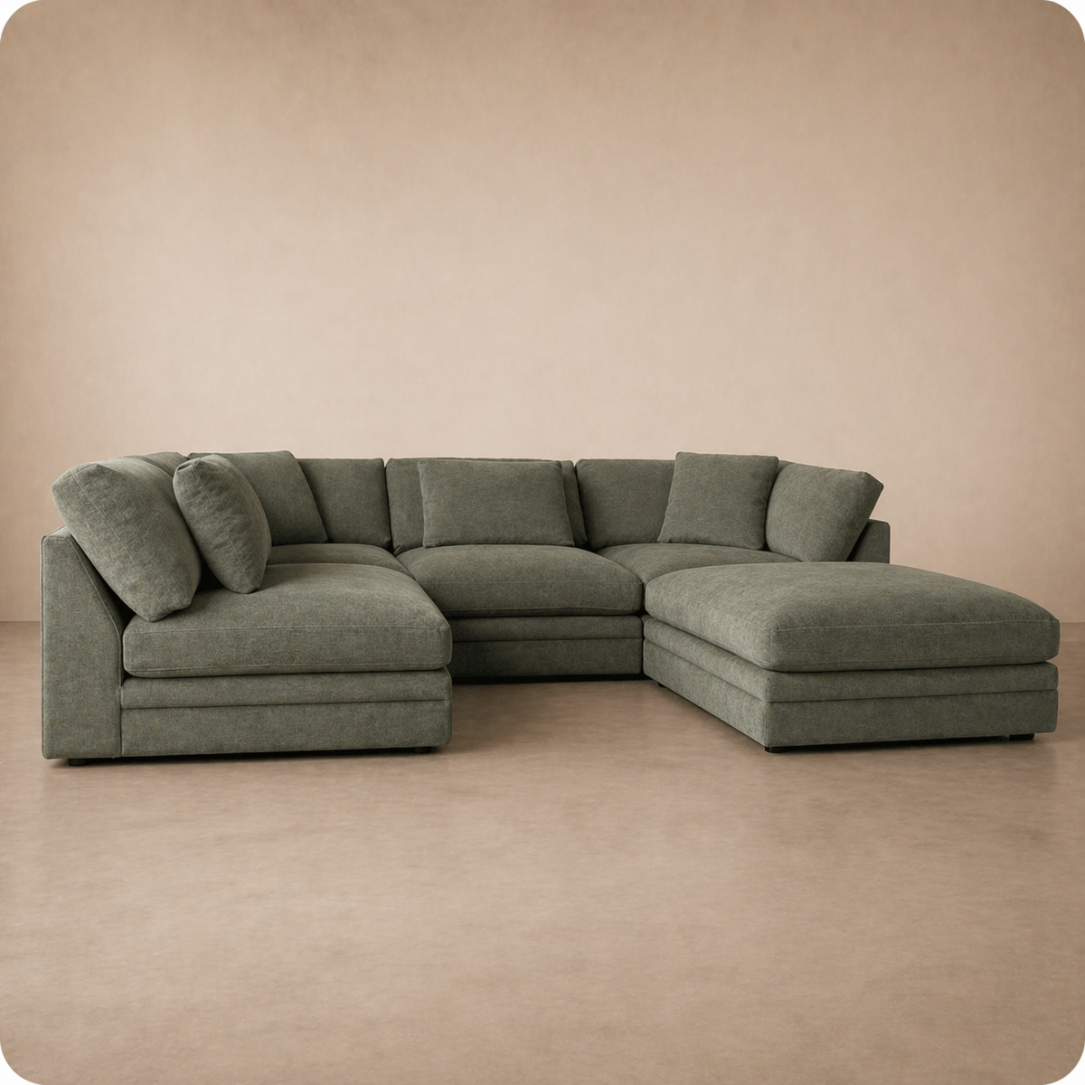 Pacific L Shape + Ottoman (5pc)