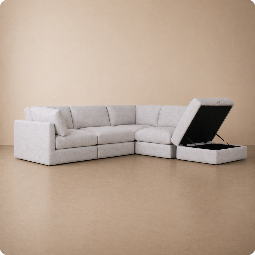 Juniper L Shape + Ottoman (5pc)