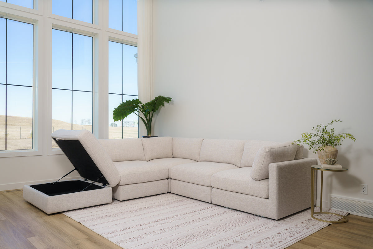 Juniper L Shape + Ottoman (5pc)