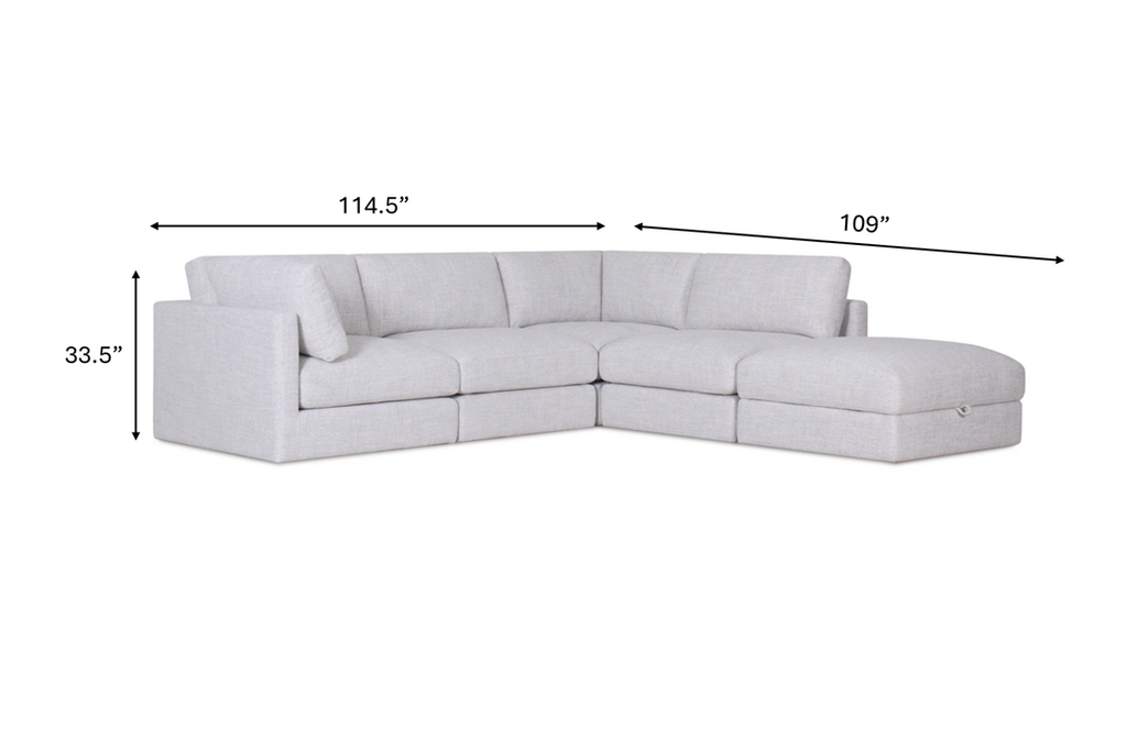 Juniper L Shape + Ottoman (5pc)