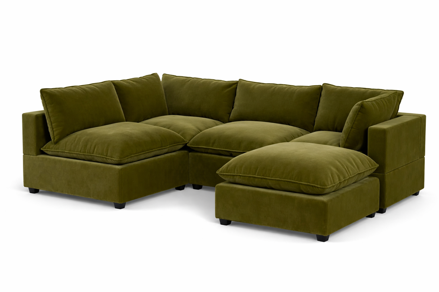 Dream Cloud L Shape + Ottoman (5pc)