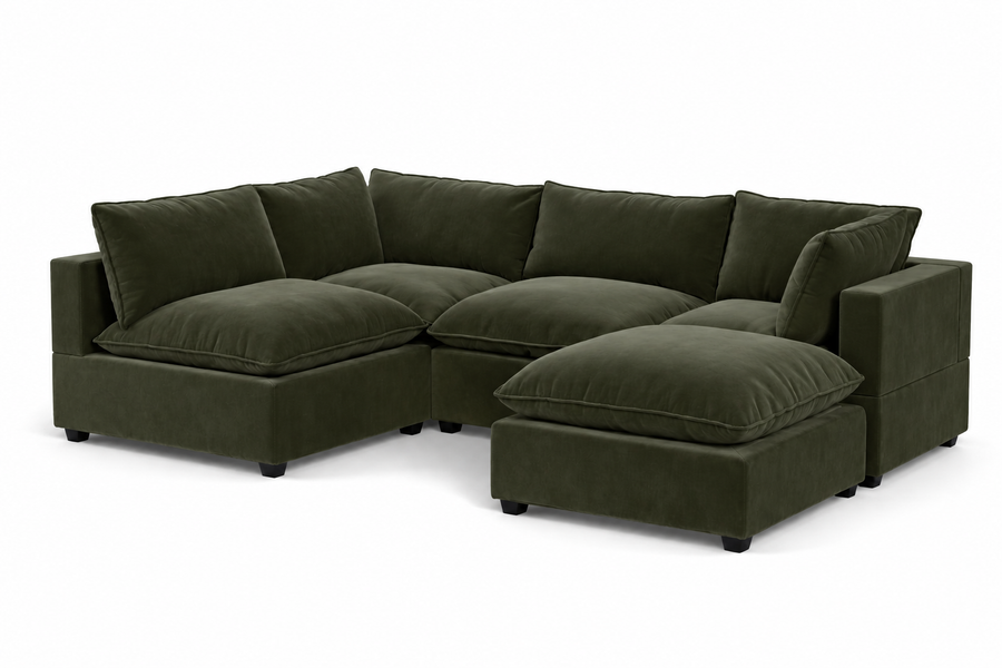 Dream Cloud L Shape + Ottoman (5pc)
